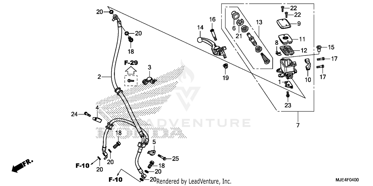FRONT BRAKE MASTER       CYLINDER (1)