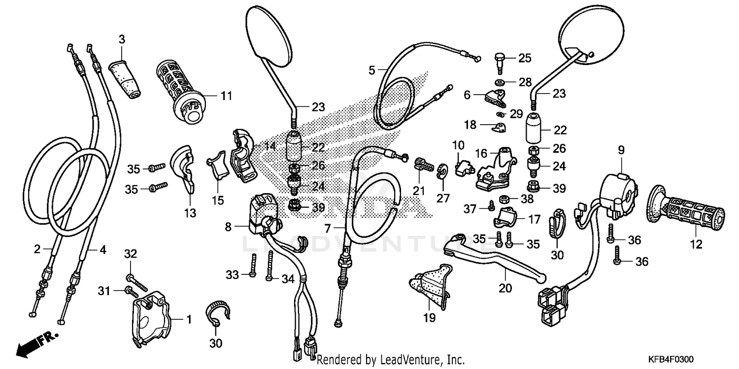 HANDLE LEVER + SWITCH + CABLE
