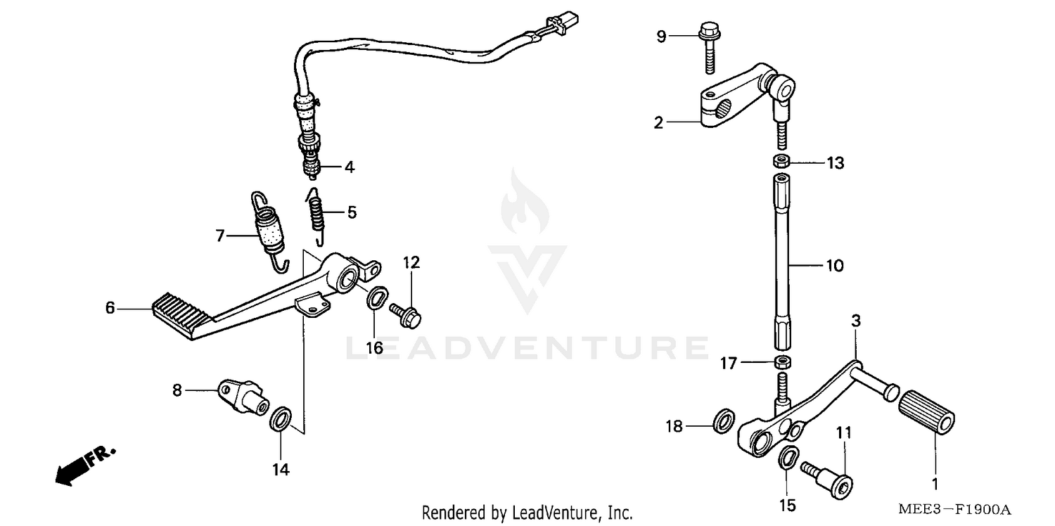 BRAKE PEDAL + CHANGE PEDAL
