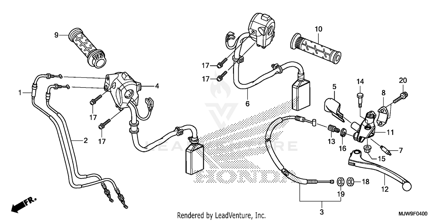 HANDLE LEVER@SWITCH@CABLE