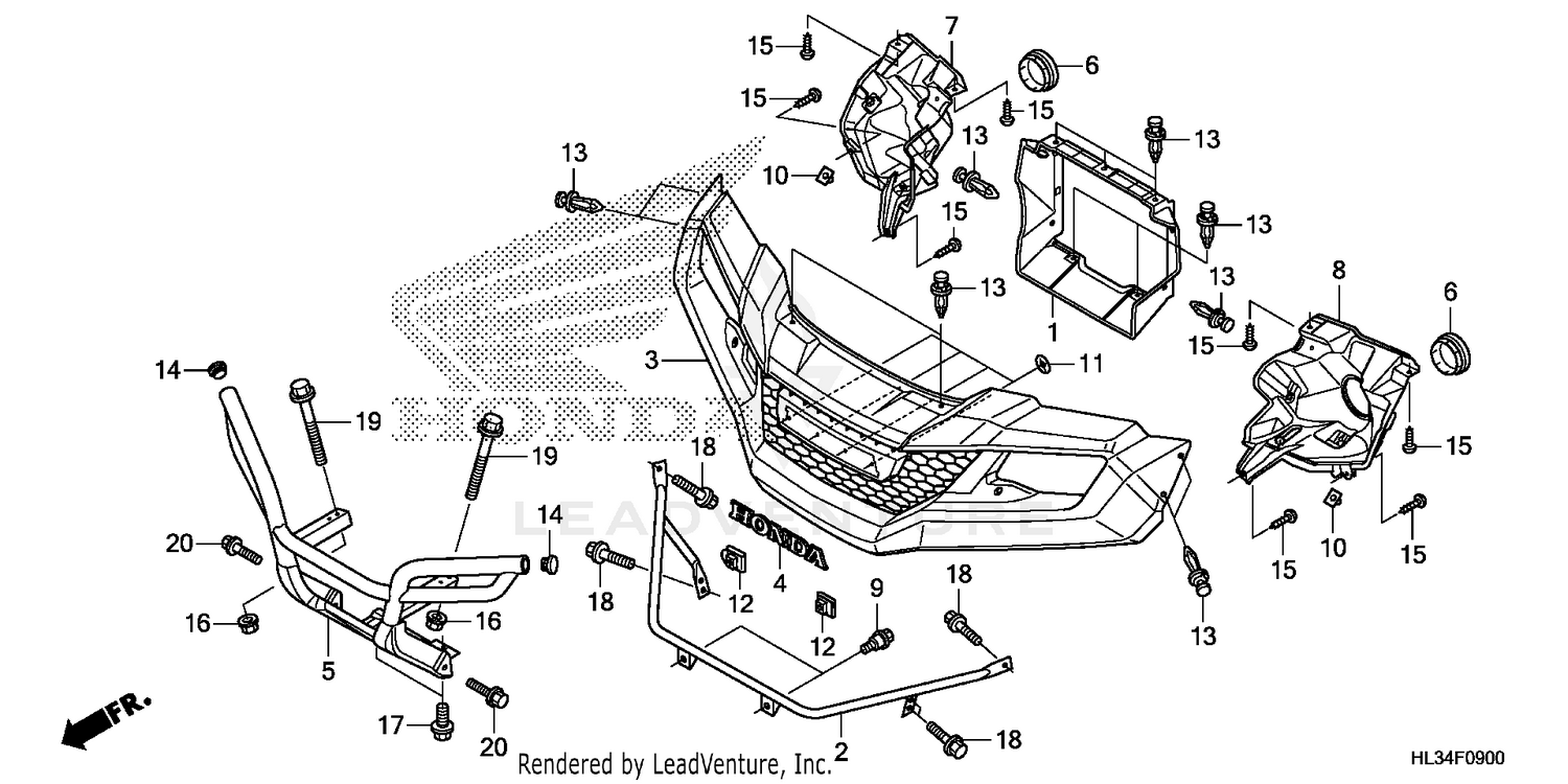 FRONT GRILLE@FRONT BUMPER