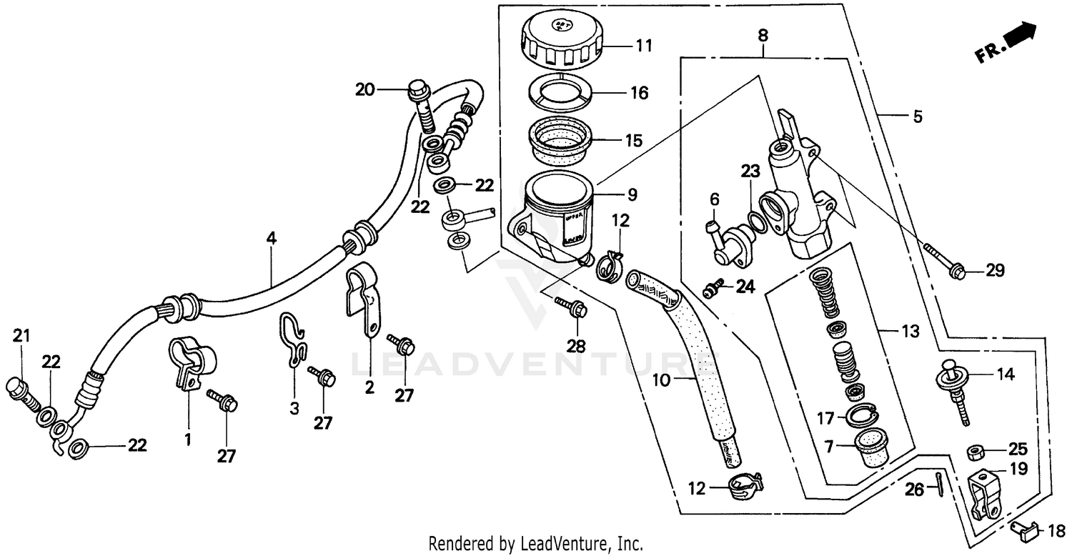REAR BRAKE MASTER CYLINDER