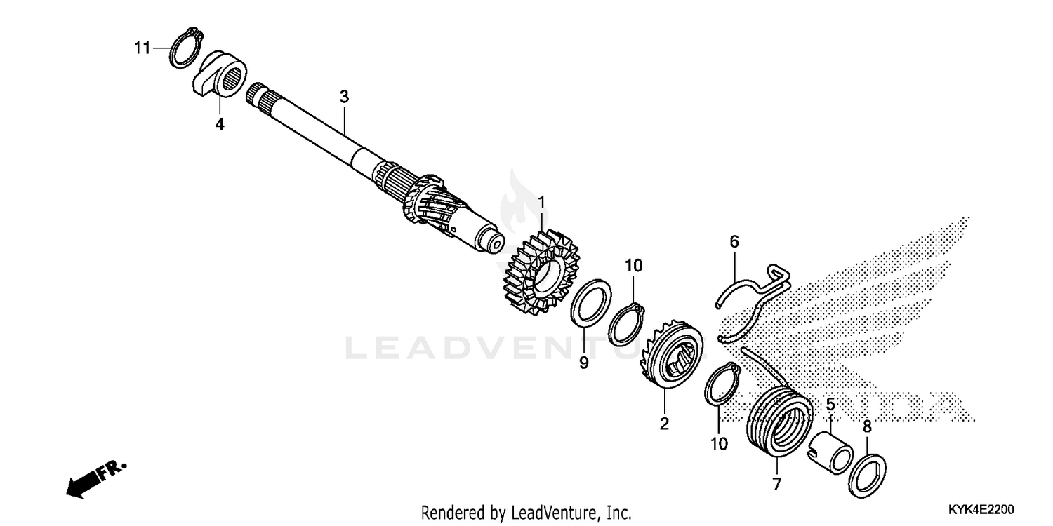 KICK STARTER SPINDLE