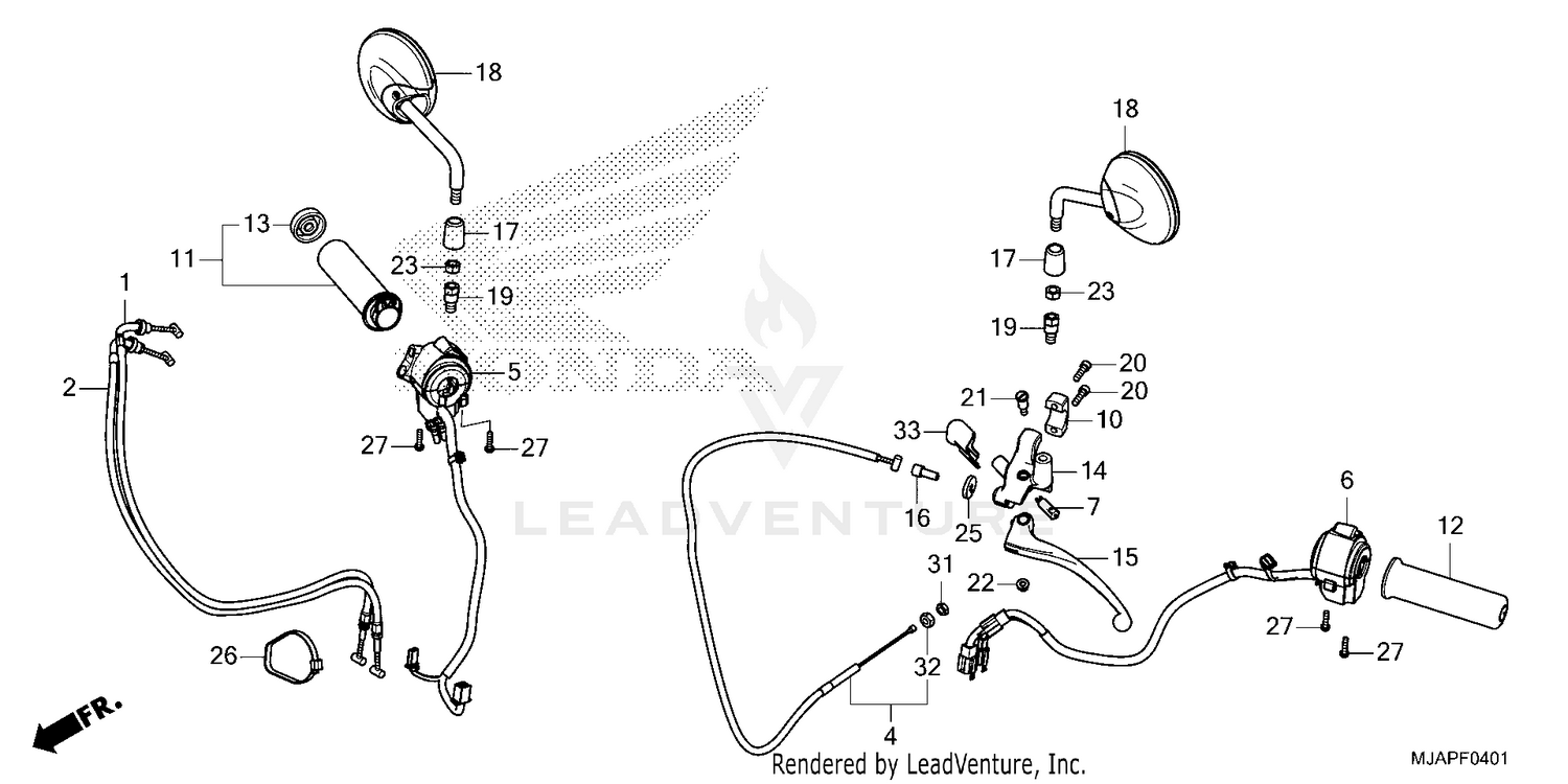 HANDLE LEVER@SWITCH@CABLE (2)