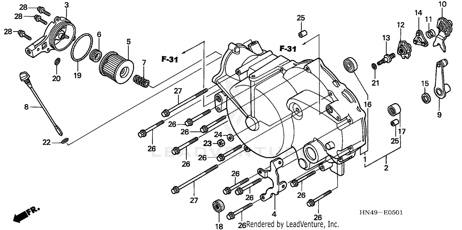 FRONT CRANKCASE COVER (MT)