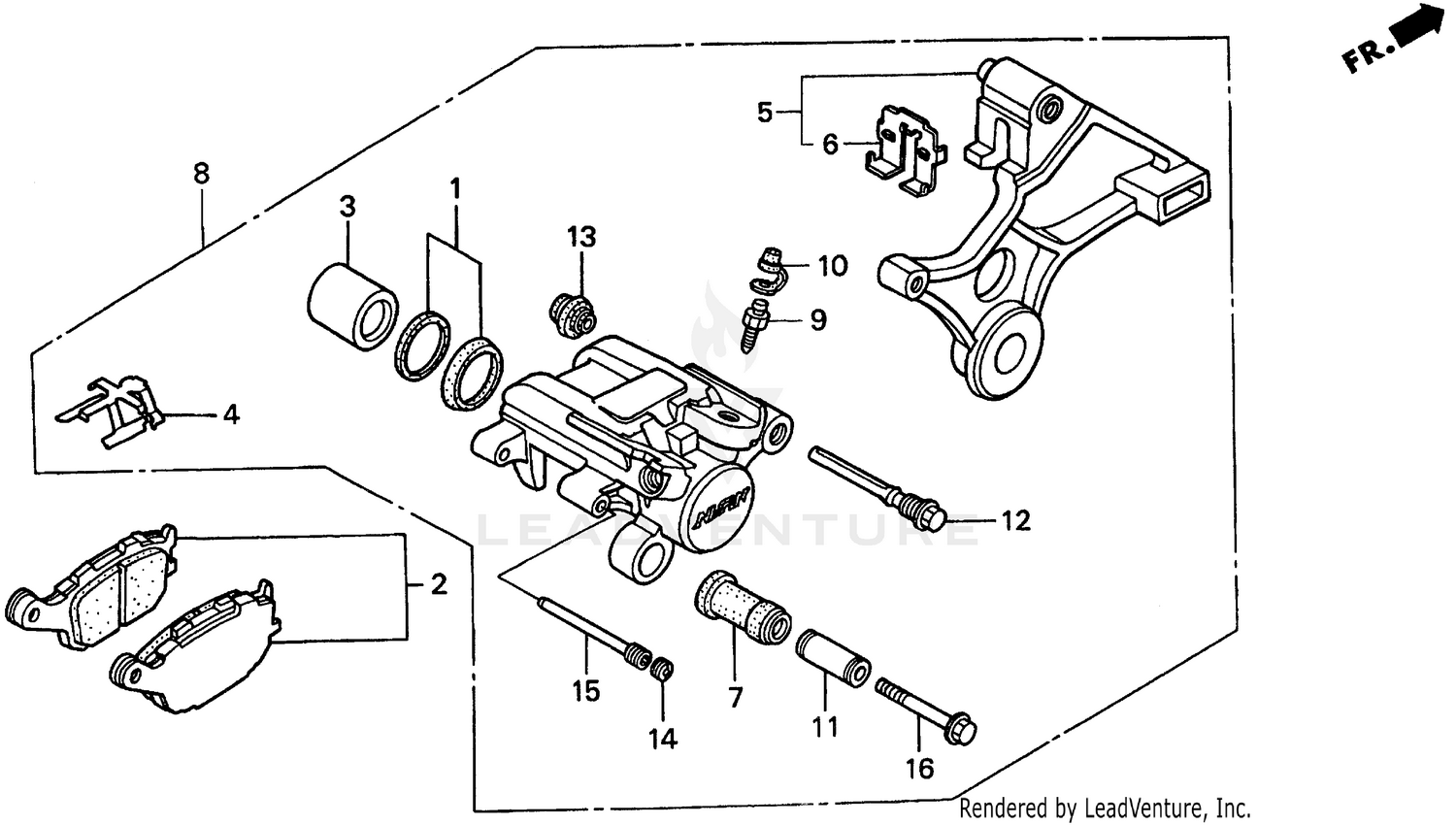 REAR BRAKE CALIPER
