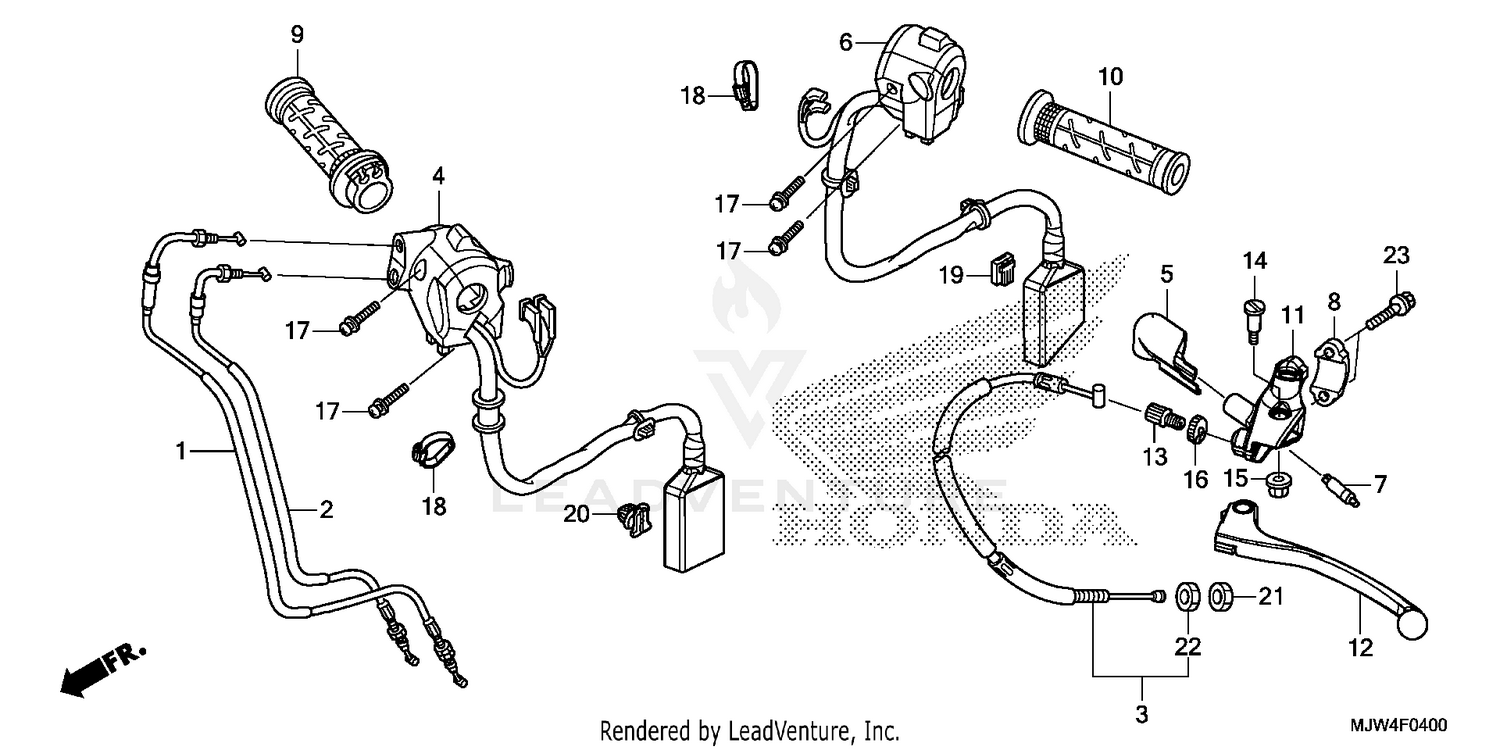 HANDLE LEVER@SWITCH@CABLE