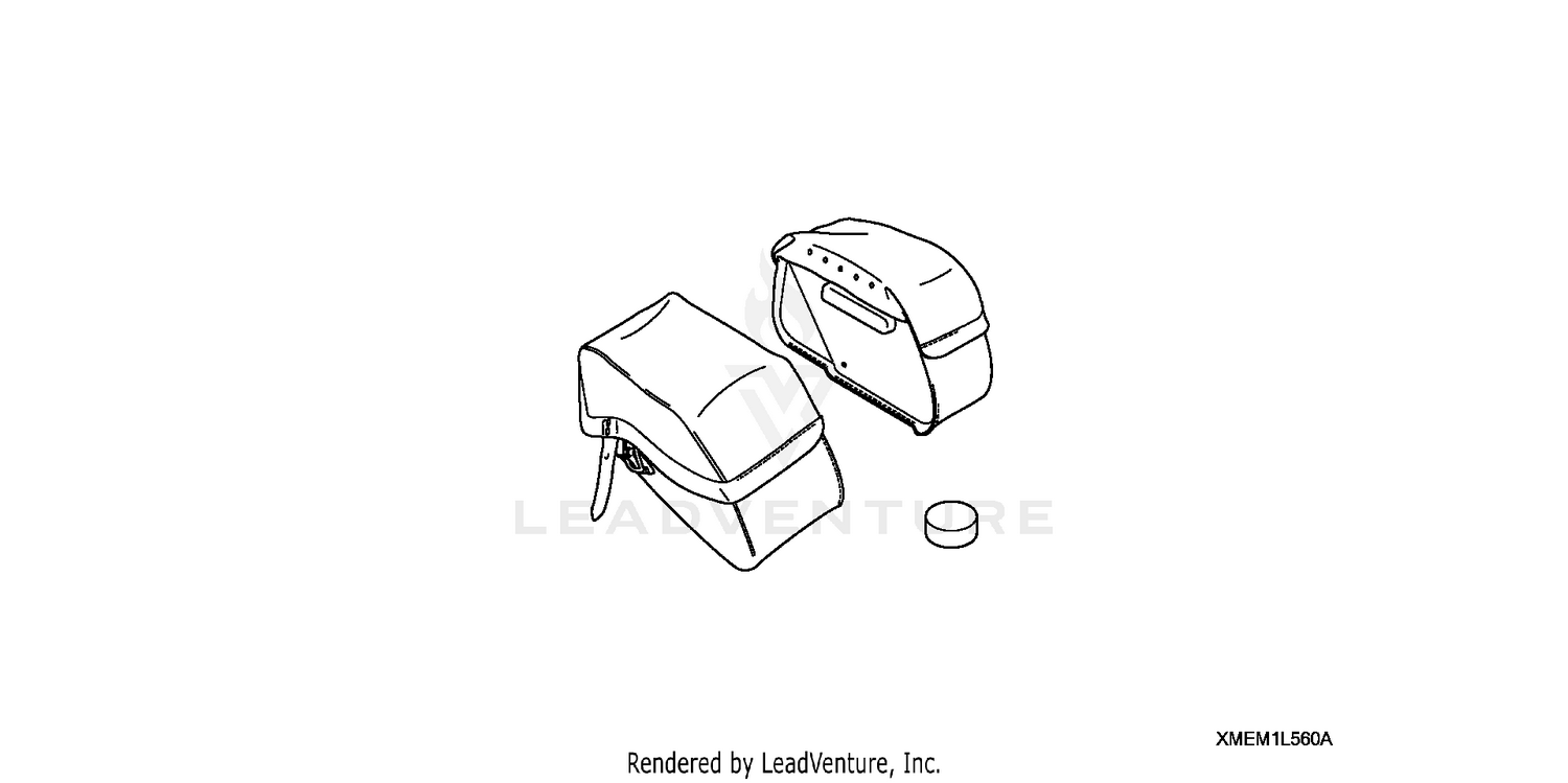 LEATHER SADDLEBAGS (18L) (PLAIN)