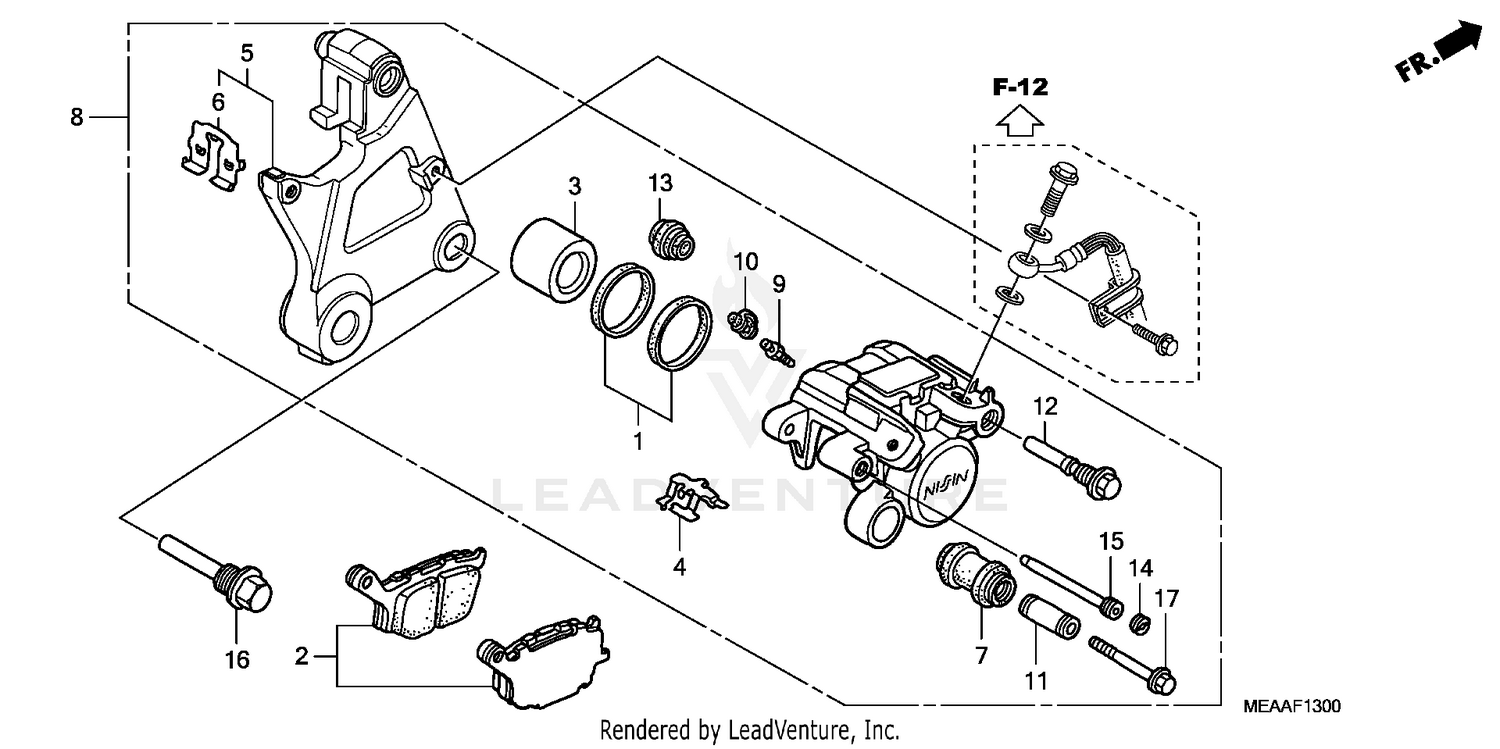 REAR BRAKE CALIPER