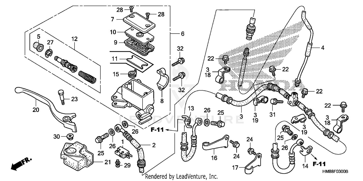 FRONT BRAKE MASTER CYLINDER