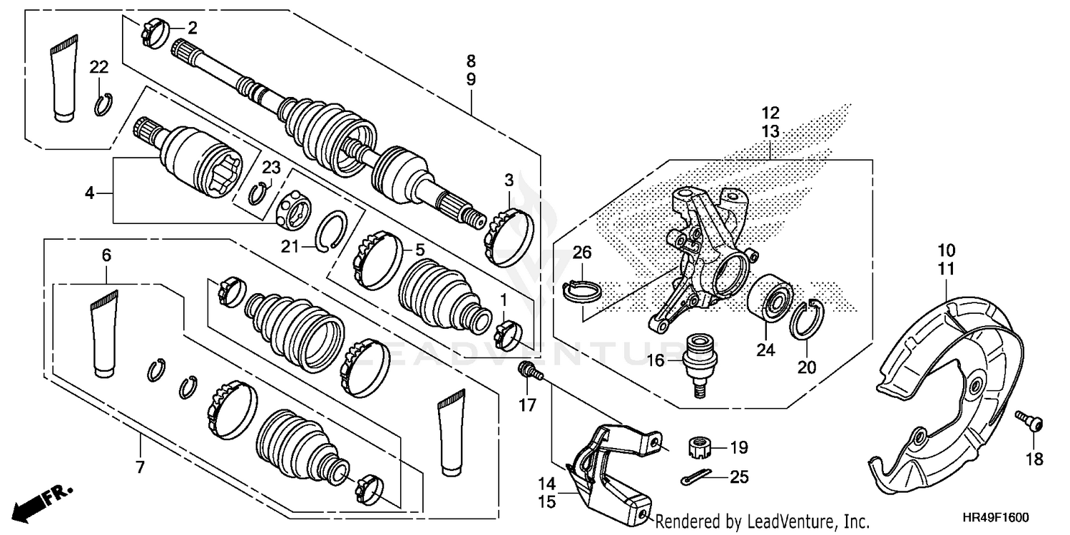 FRONT KNUCKLE@FRONT DRIVE SHAFT