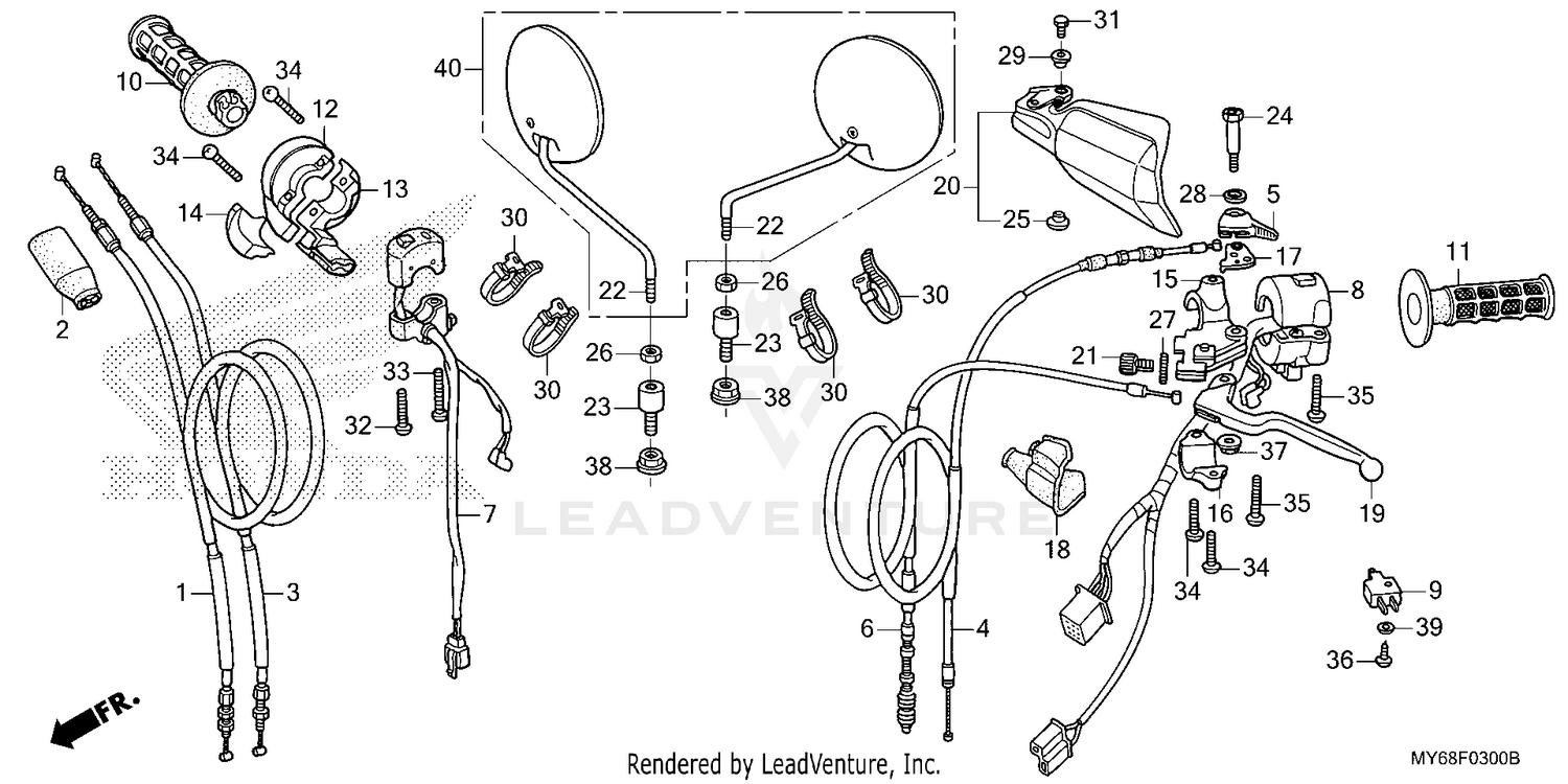 HANDLE LEVER@SWITCH@CABLE