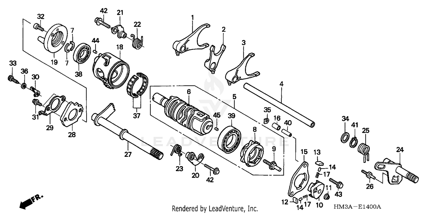 GEARSHIFT DRUM (TRX300EX'01-'06)