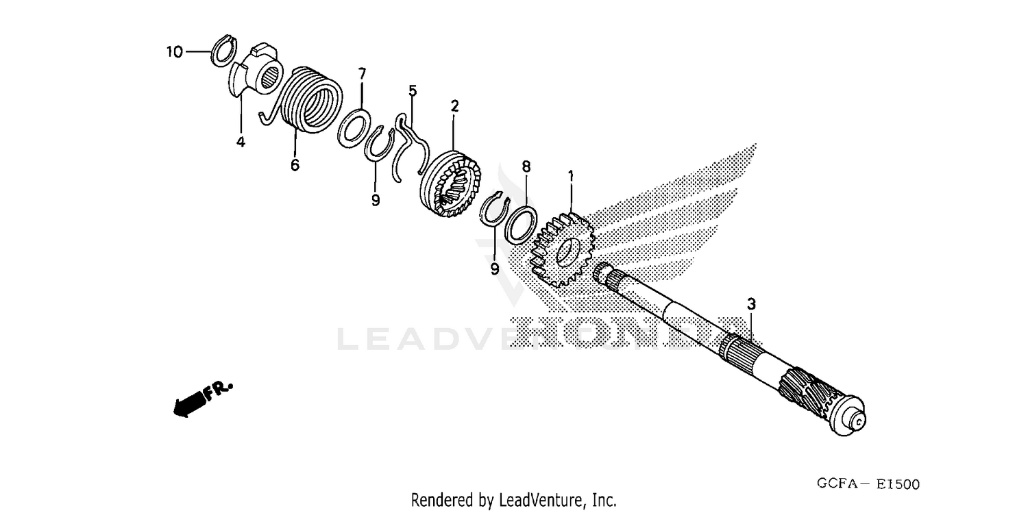 KICK STARTER SPINDLE