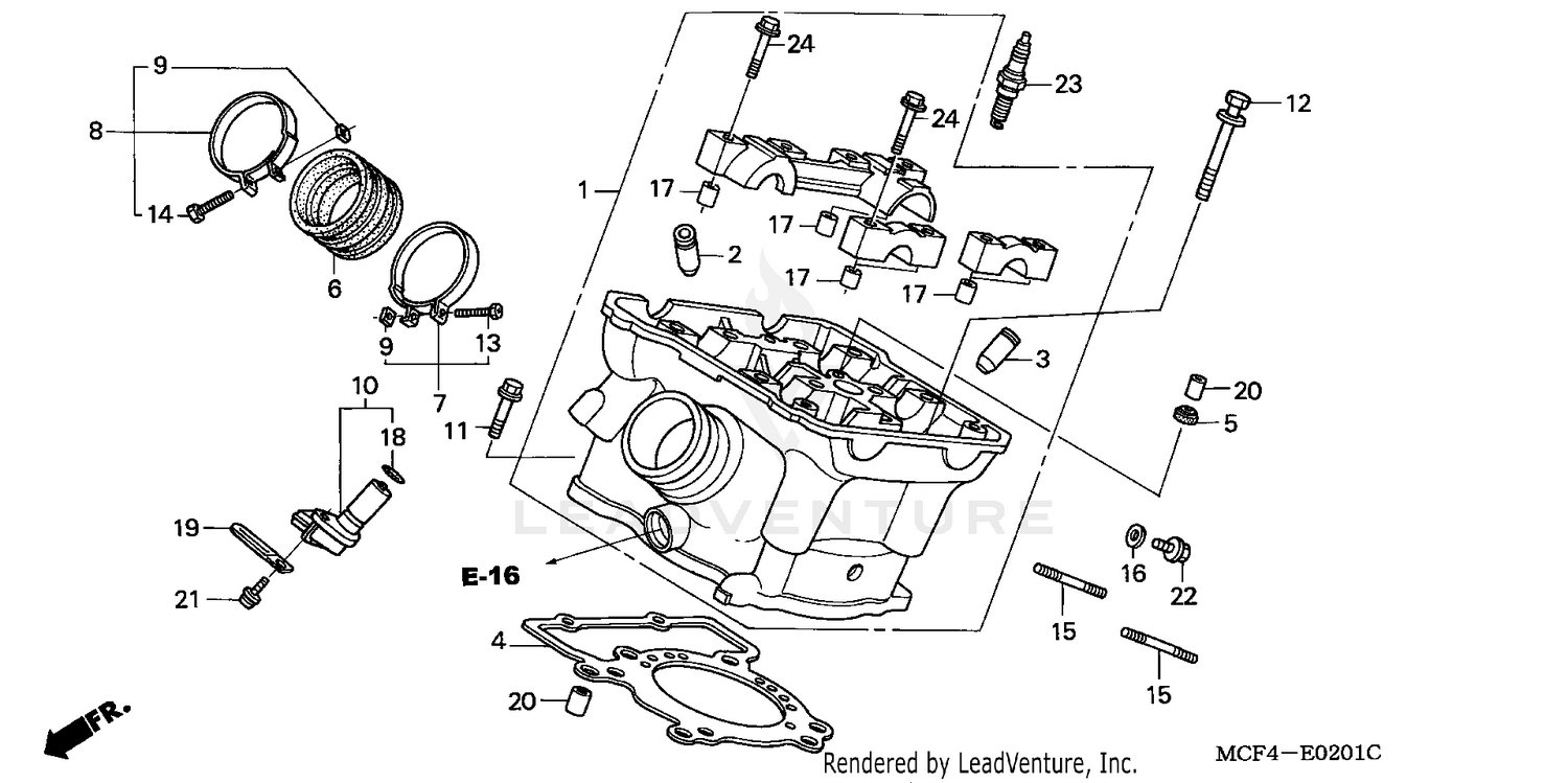 CYLINDER HEAD (RR.)