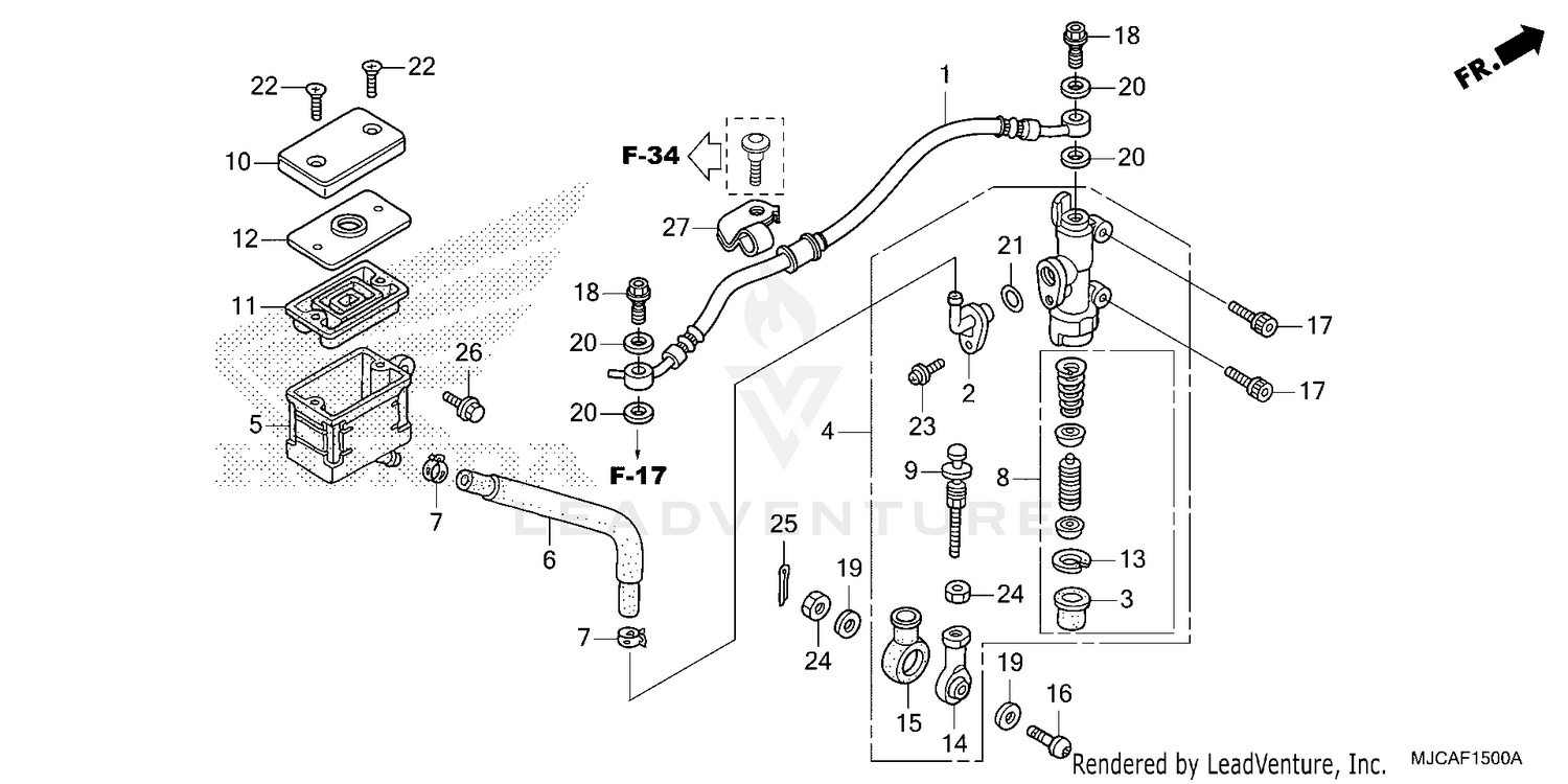 REAR BRAKE MASTER        CYLINDER (1)