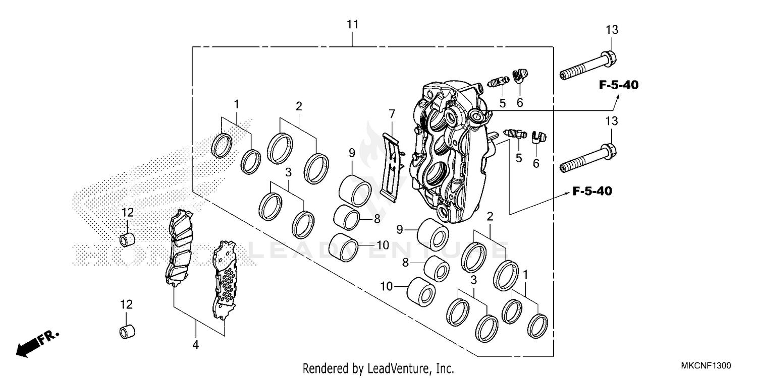 LEFT FRONT BRAKE CALIPER