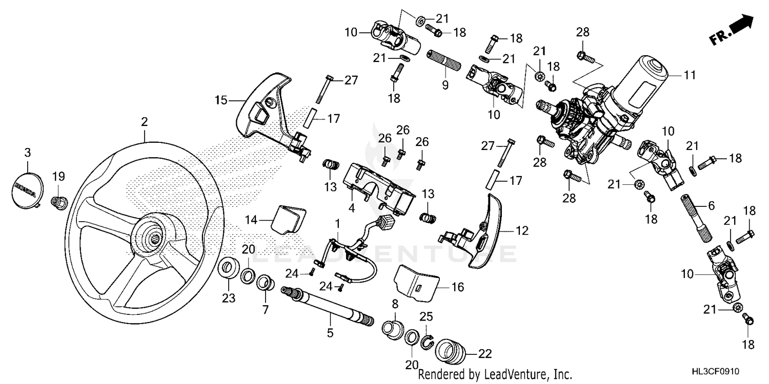 STEERING WHEEL@STEERING  SHAFT (2)