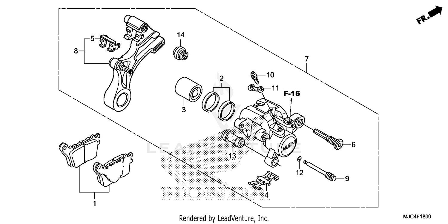 REAR BRAKE CALIPER       (CBR600RR)