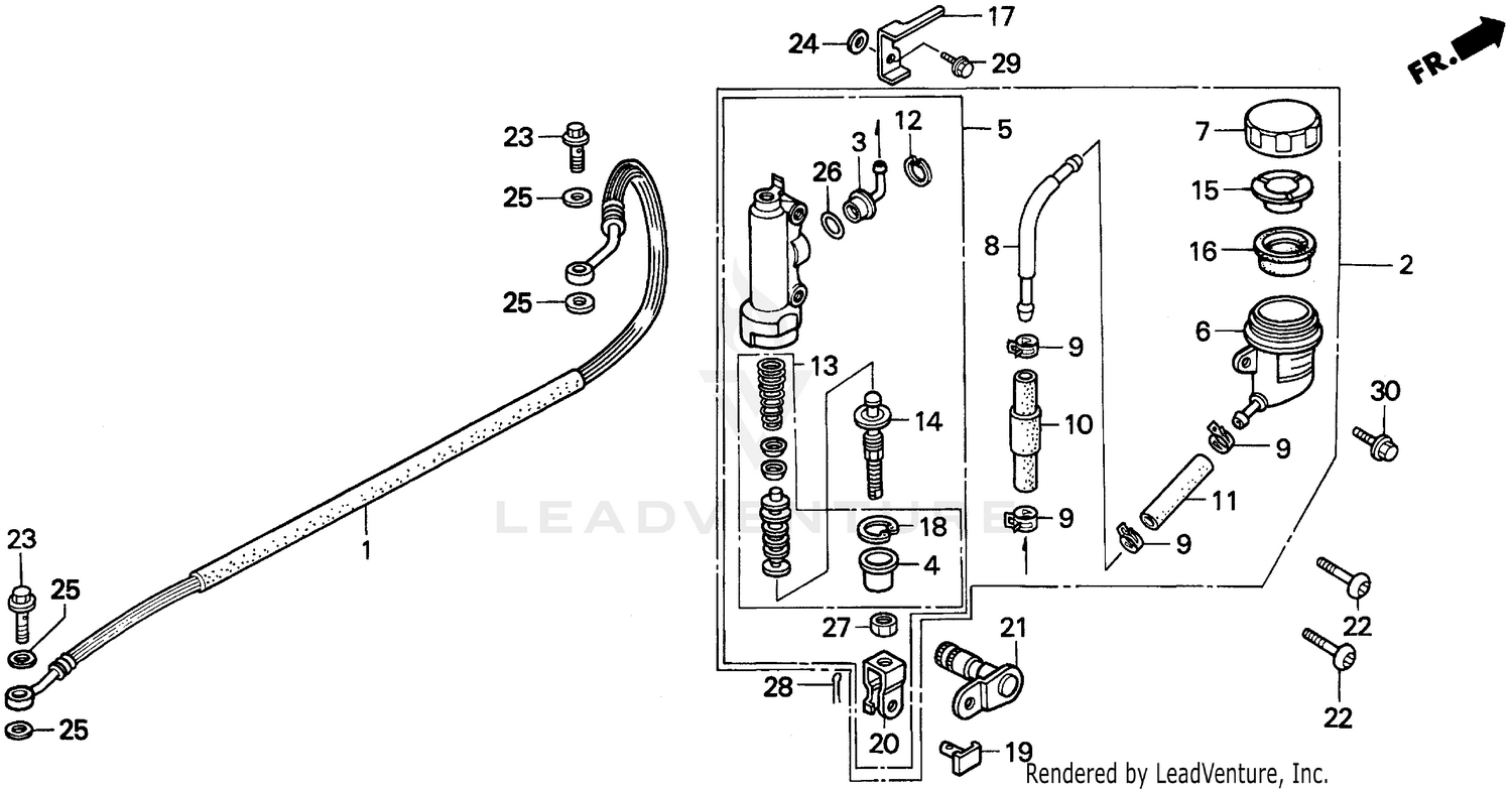 REAR BRAKE MASTER CYLINDER