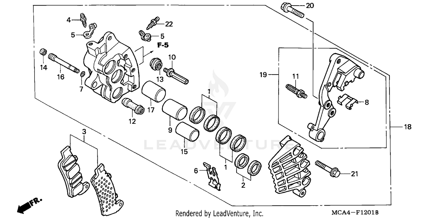 RIGHT FRONT BRAKE CALIPER (GL1800A)