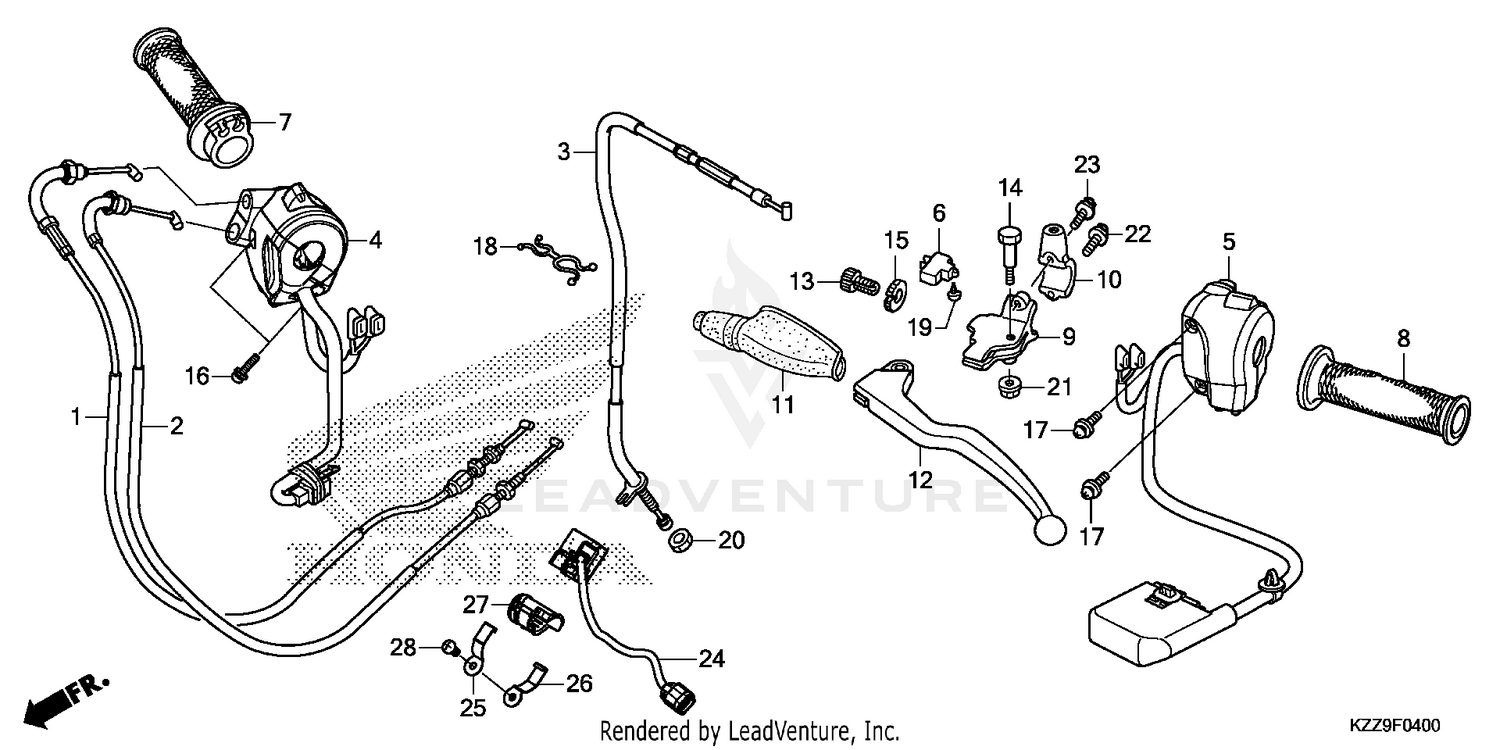HANDLE LEVER@SWITCH@CABLE