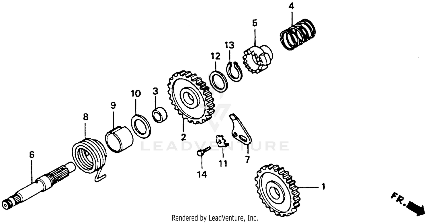 KICK STARTER SPINDLE