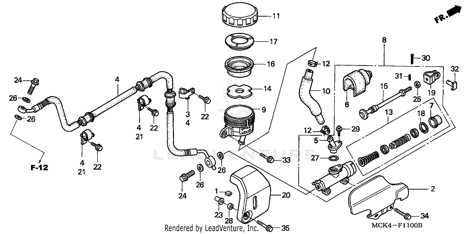 REAR BRAKE MASTER CYLINDER