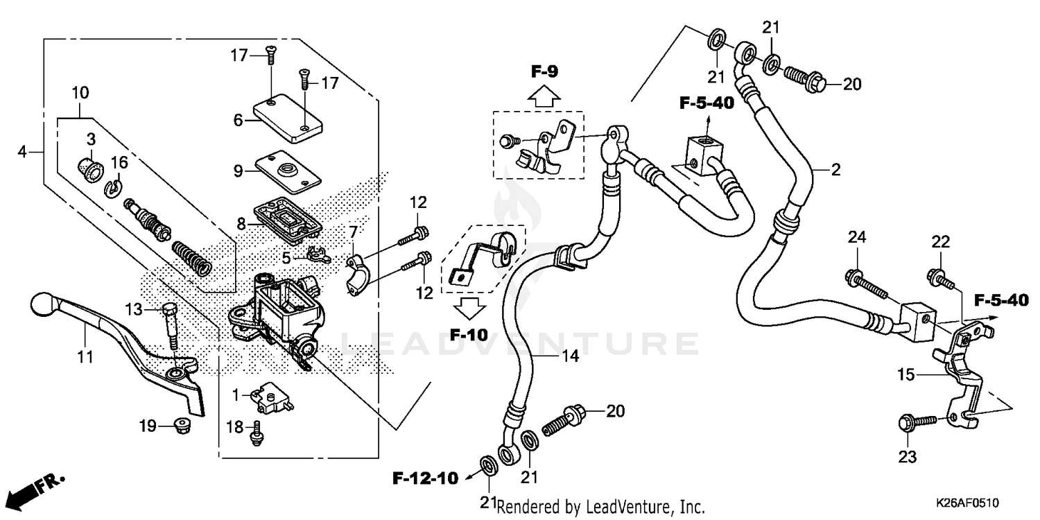 FRONT BRAKE MASTER       CYLINDER (ABS)