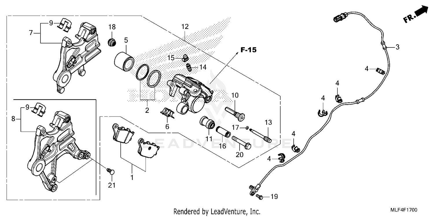 REAR BRAKE CALIPER