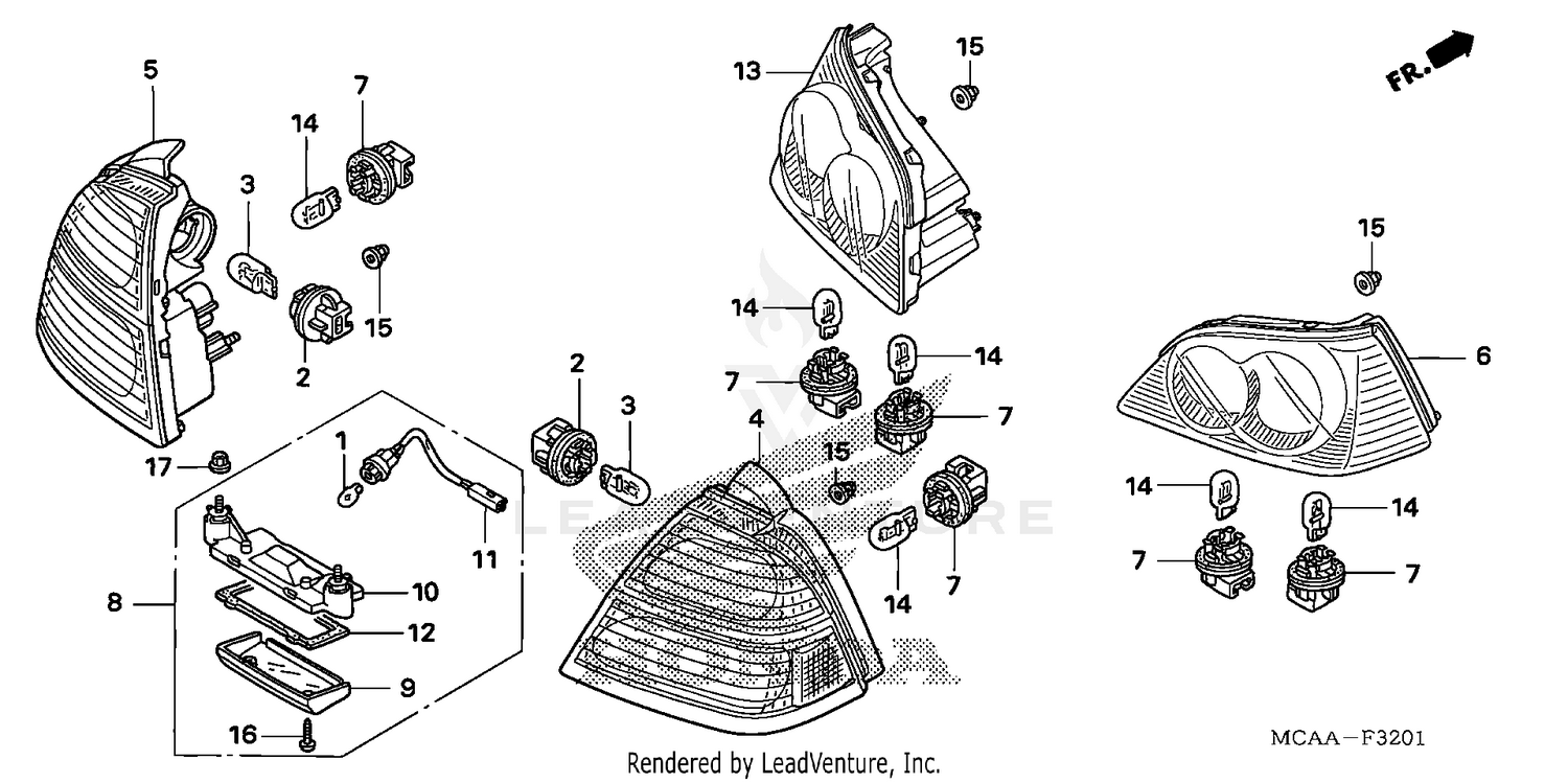 REAR COMBINATION LIGHT   (GL1800'06-)