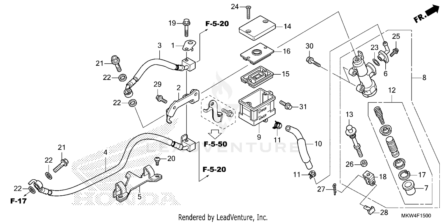 REAR BRAKE MASTER        CYLINDER
