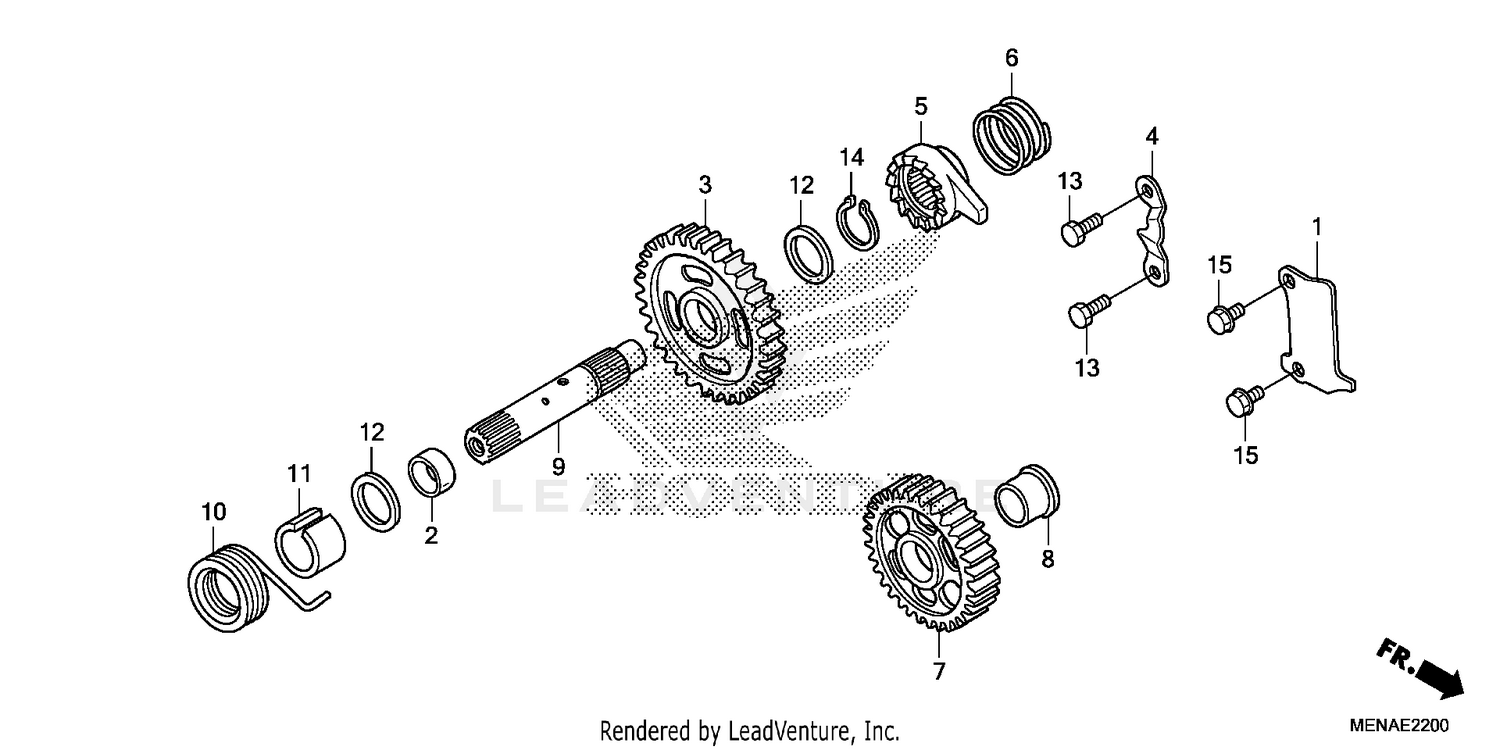 KICK STARTER SPINDLE