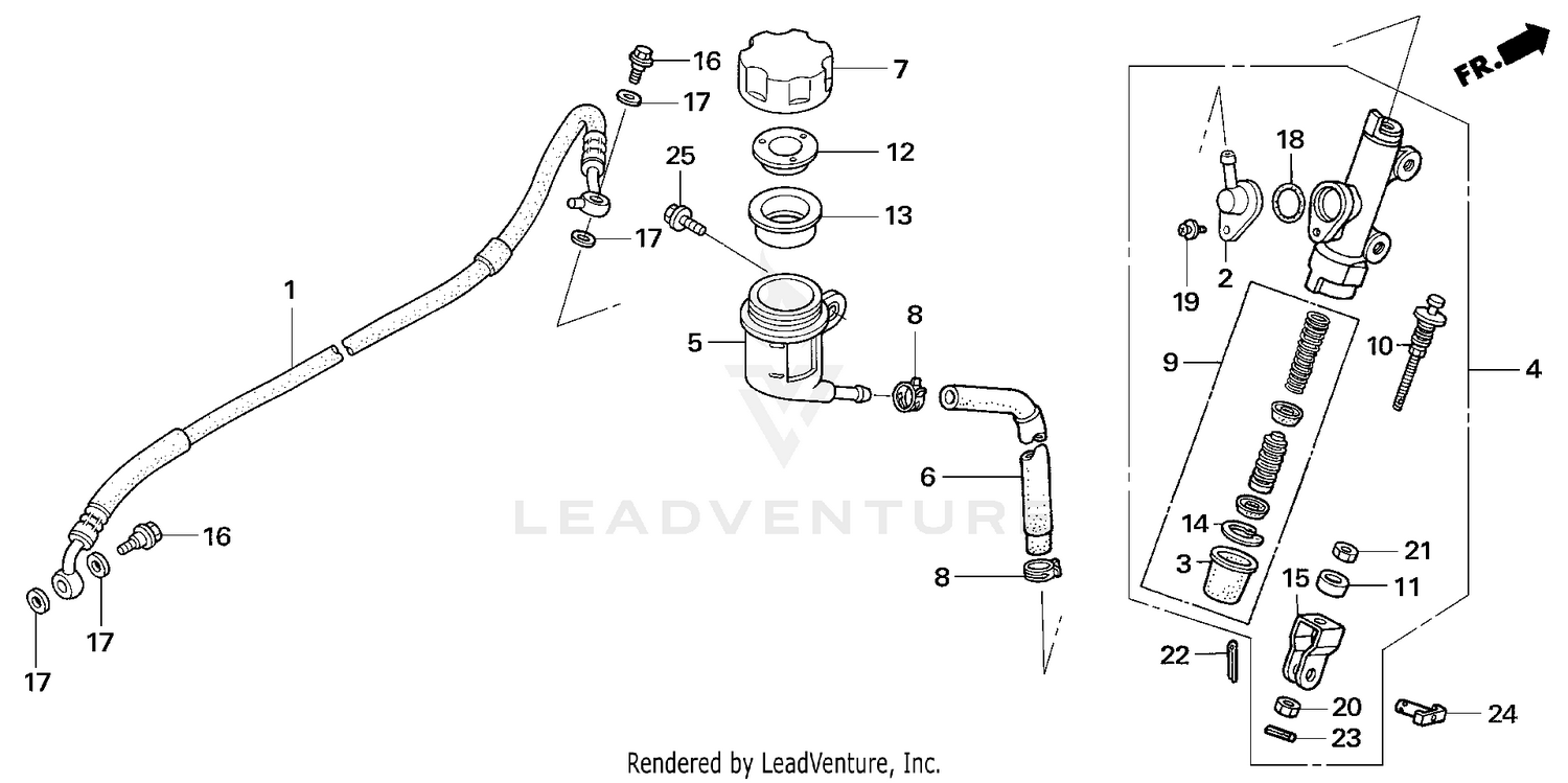 REAR BRAKE MASTER CYLINDER