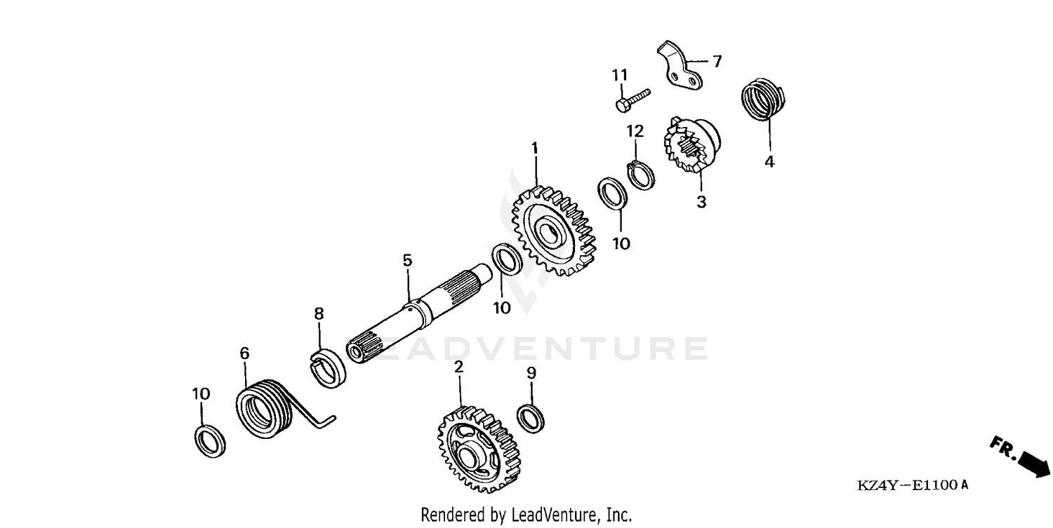 KICK STARTER SPINDLE