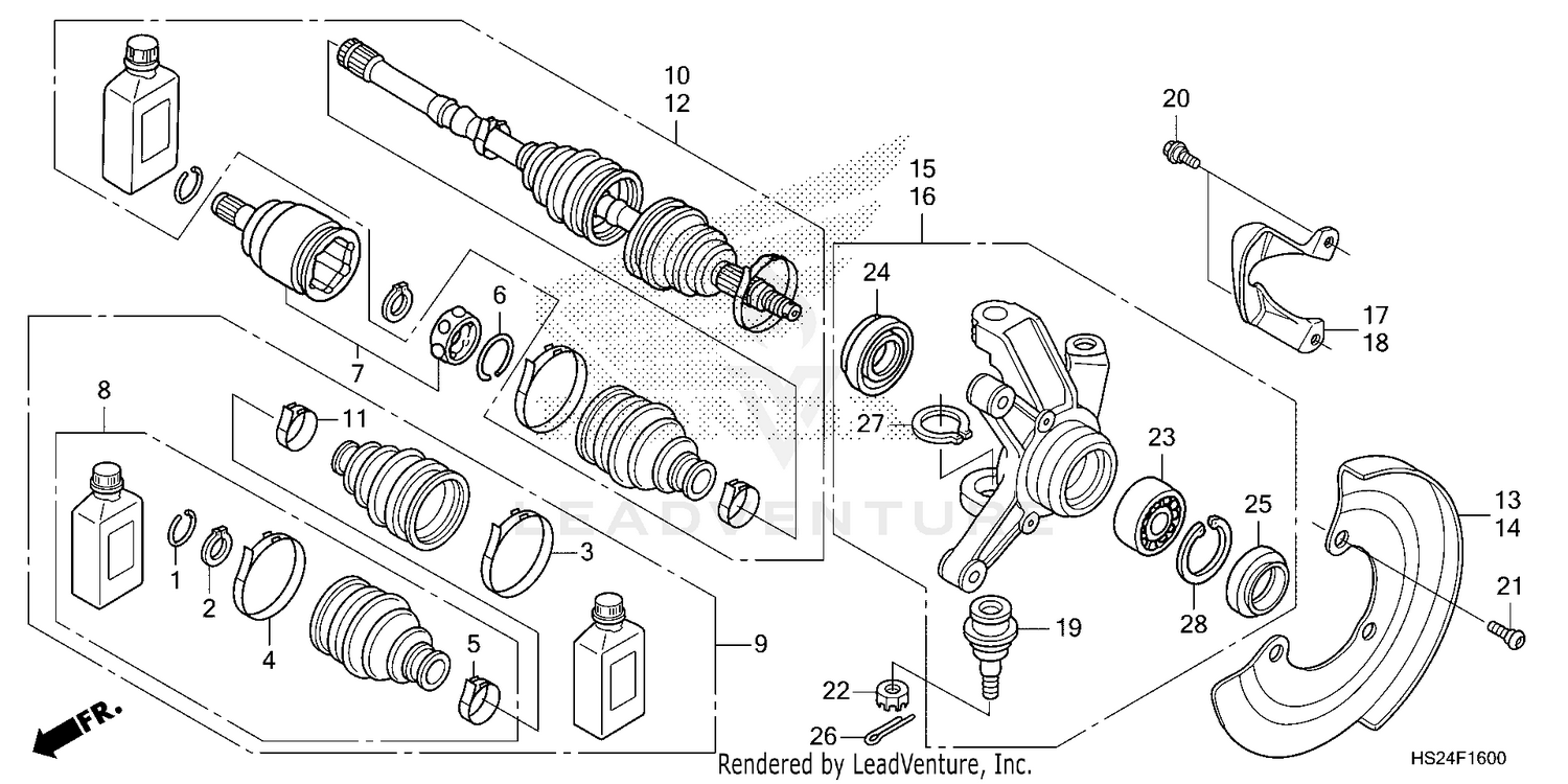 FRONT KNUCKLE@DRIVESHAFT