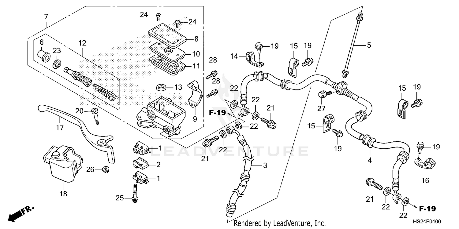 FRONT BRAKE MASTER       CYLINDER
