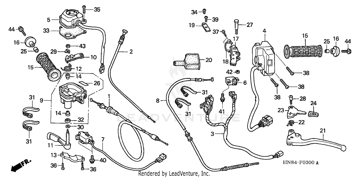 HANDLE LEVERS + SWITCHES + CABLES