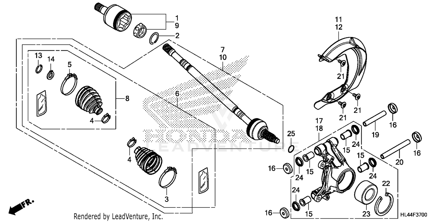 REAR KNUCKLE@REAR        DRIVESHAFT