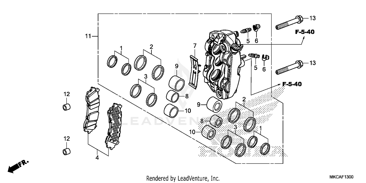 LEFT FRONT BRAKE CALIPER