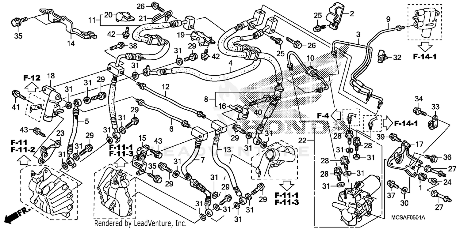 FRONT BRAKE HOSE (ST1300A)