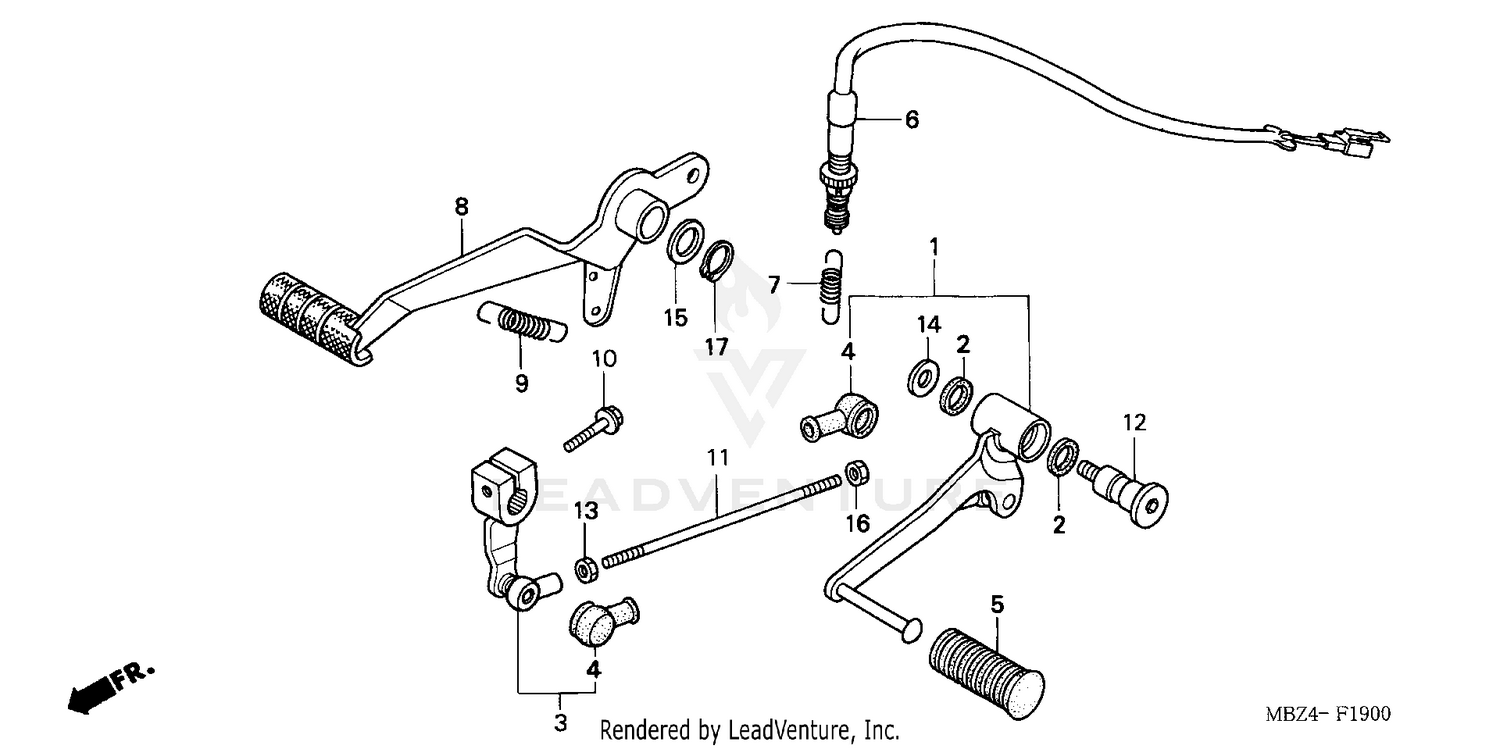 BRAKE PEDAL + CHANGE PEDAL