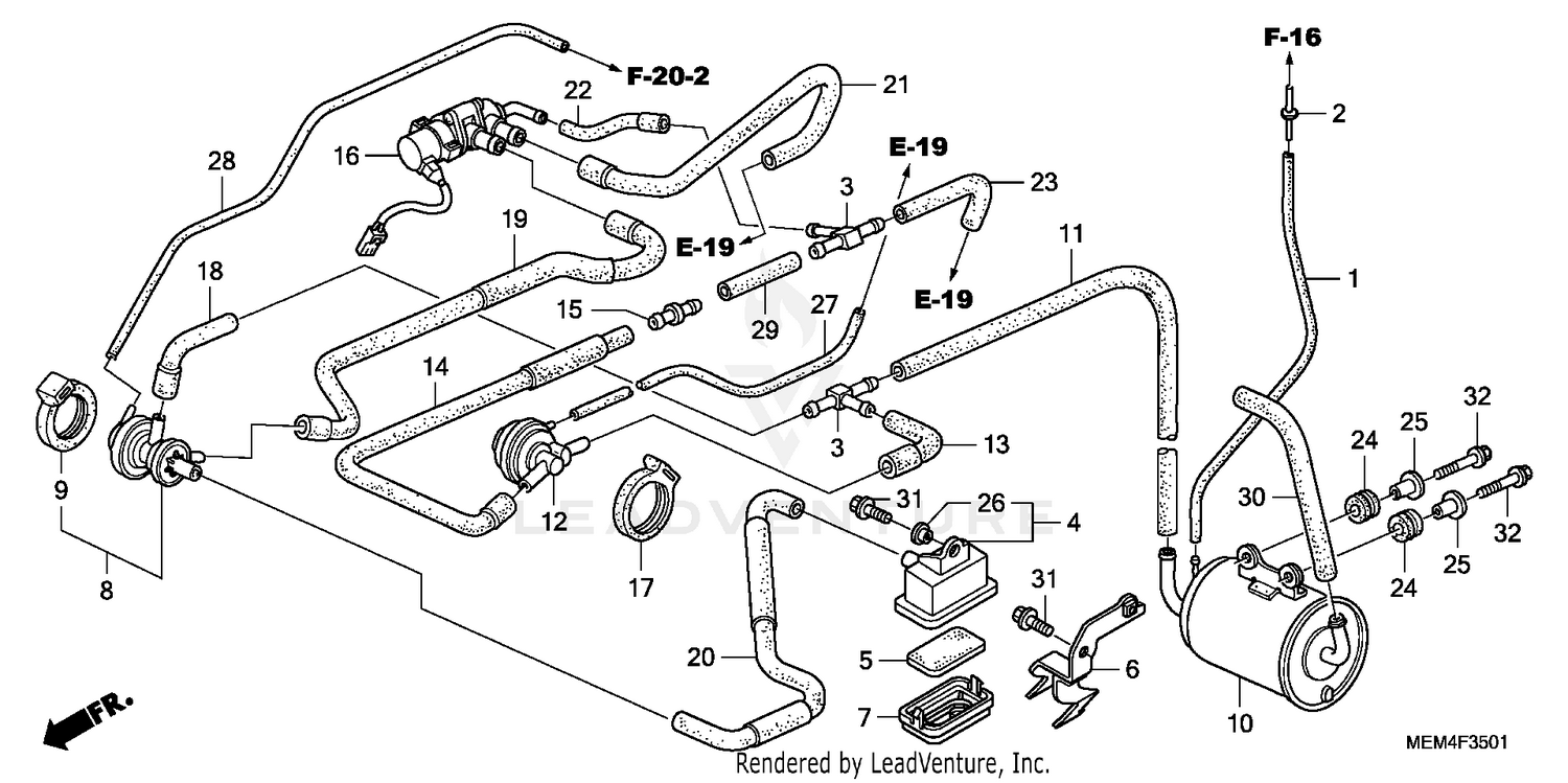 EVAP CANISTER ('08-,AC)