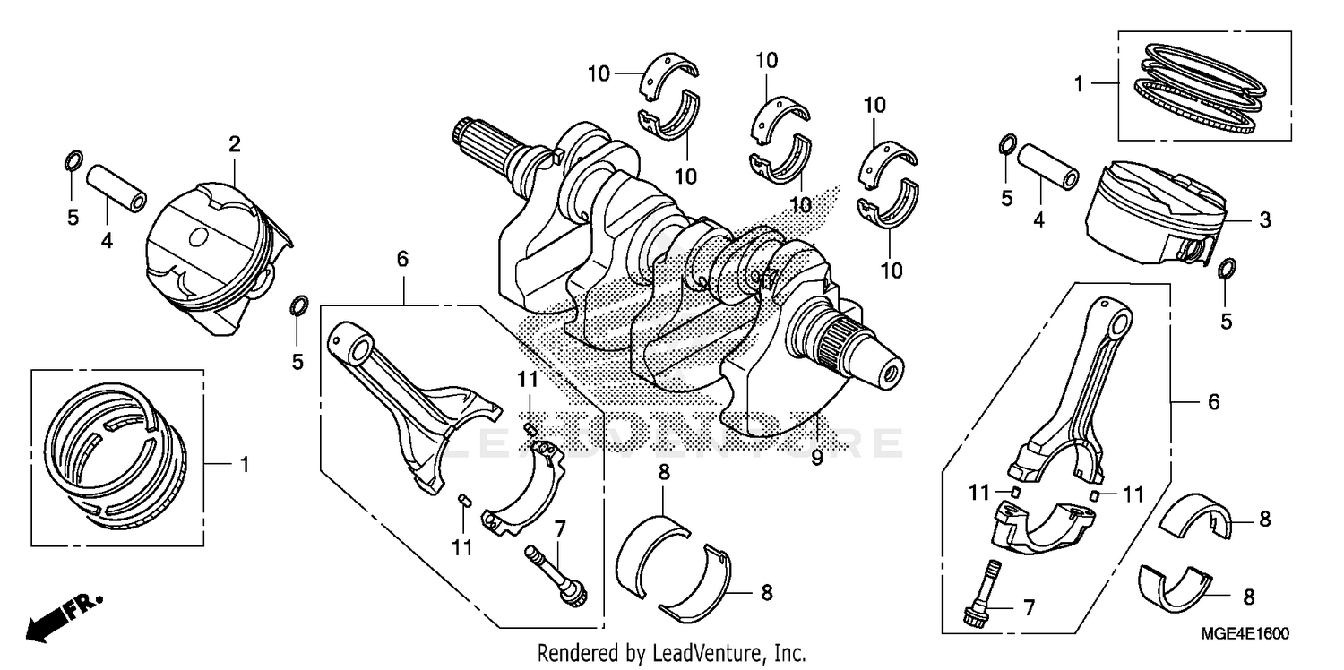 CRANKSHAFT + PISTON