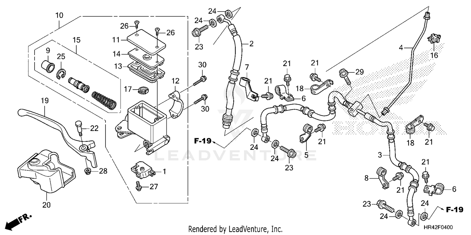 FRONT BRAKE MASTER       CYLINDER