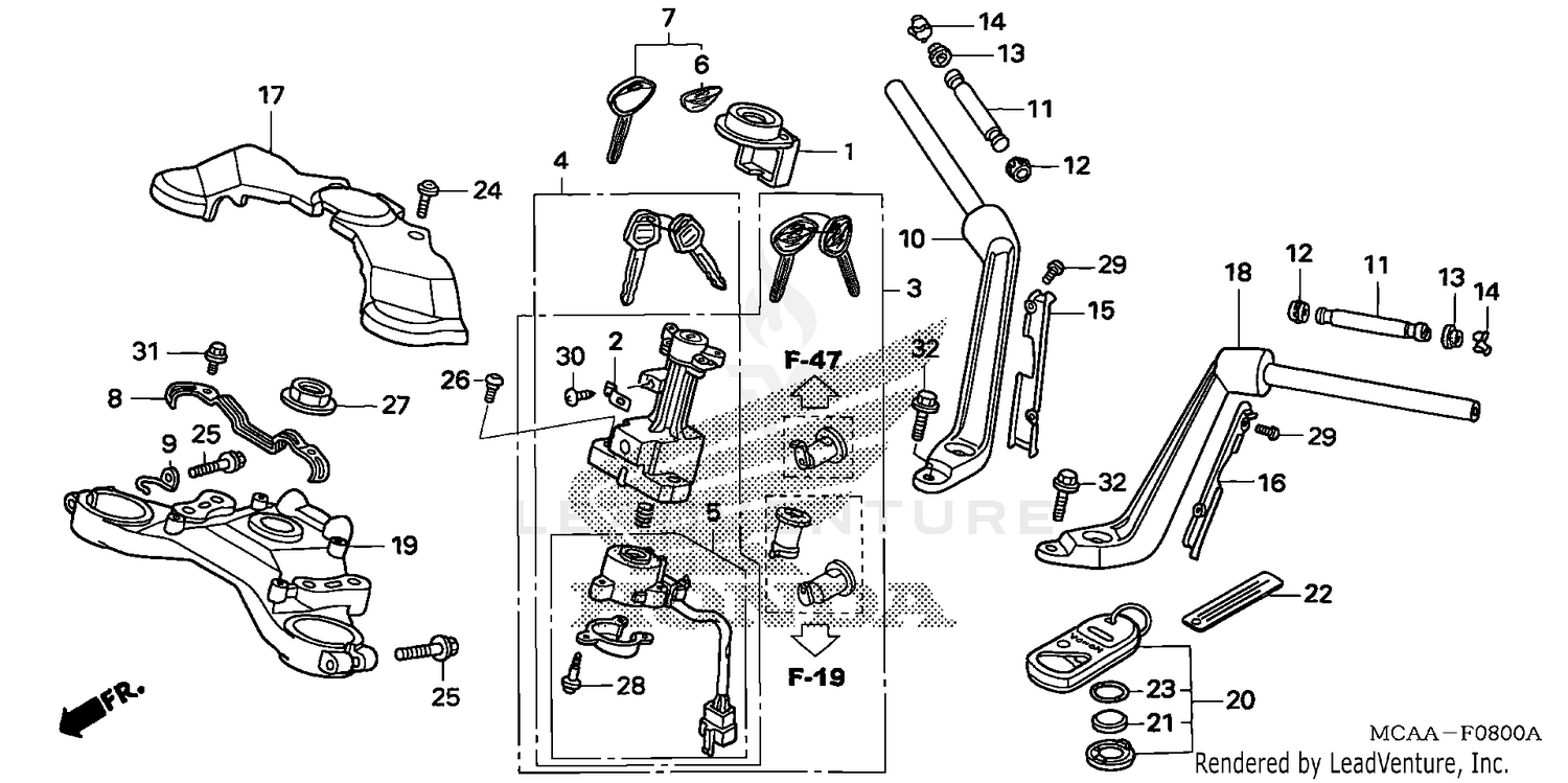 HANDLEBAR@TOP BRIDGE     (GL1800/A'05)