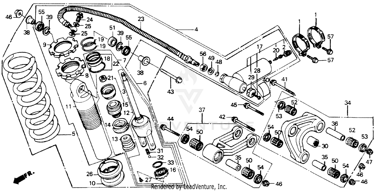 REAR SHOCK ABSORBER 90-91