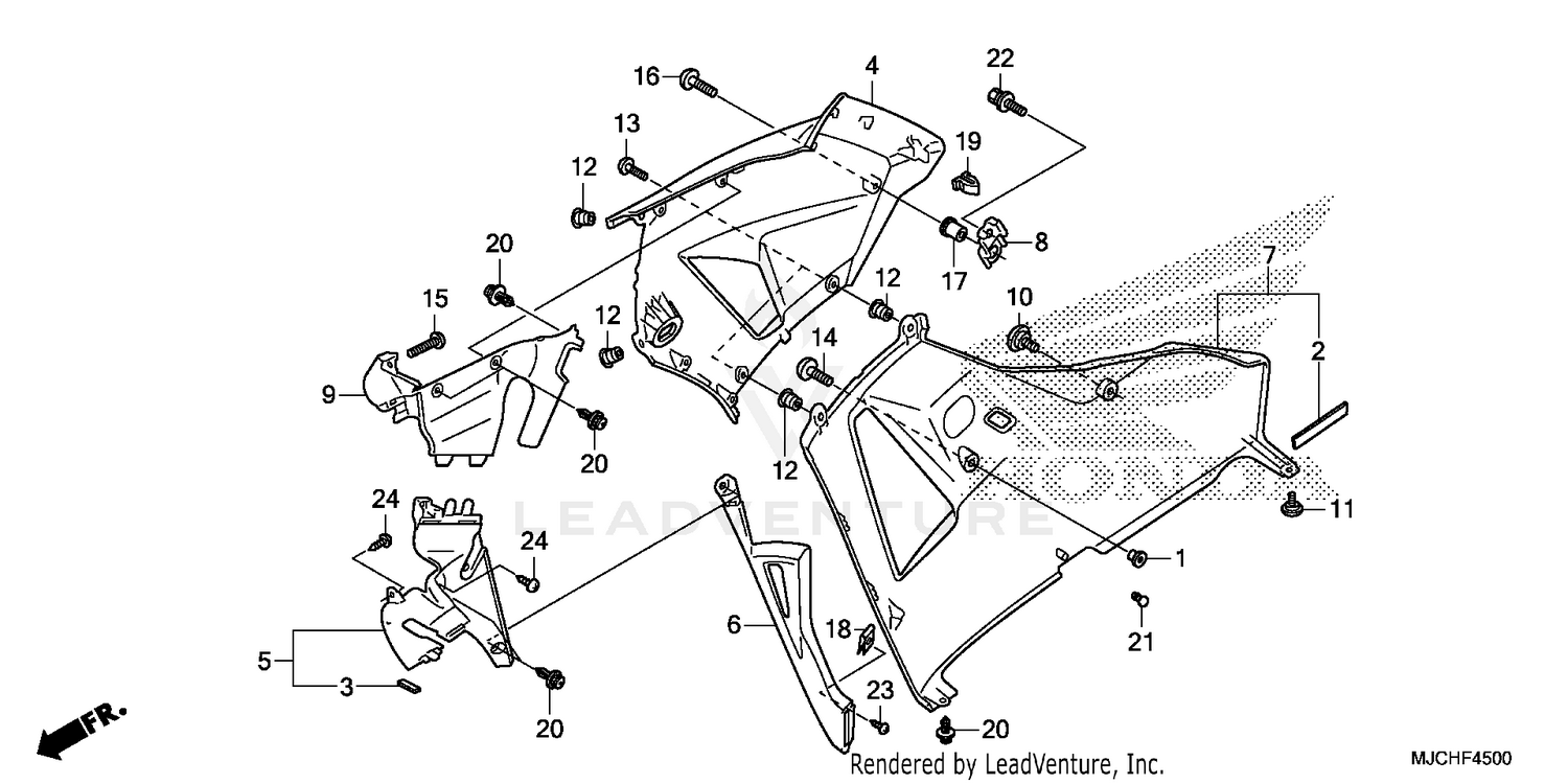 MIDDLE COWL@LOWER COWL   (R.)