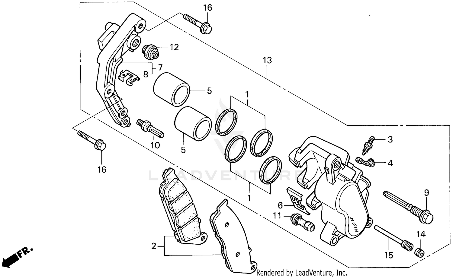 VT1100C2FRONT BRAKE CALIPER