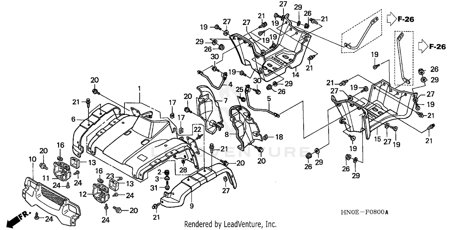 FRONT FENDER (TRX450FE)
